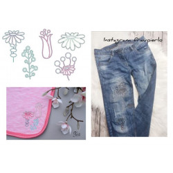 Stickserie - Abstract Flowers